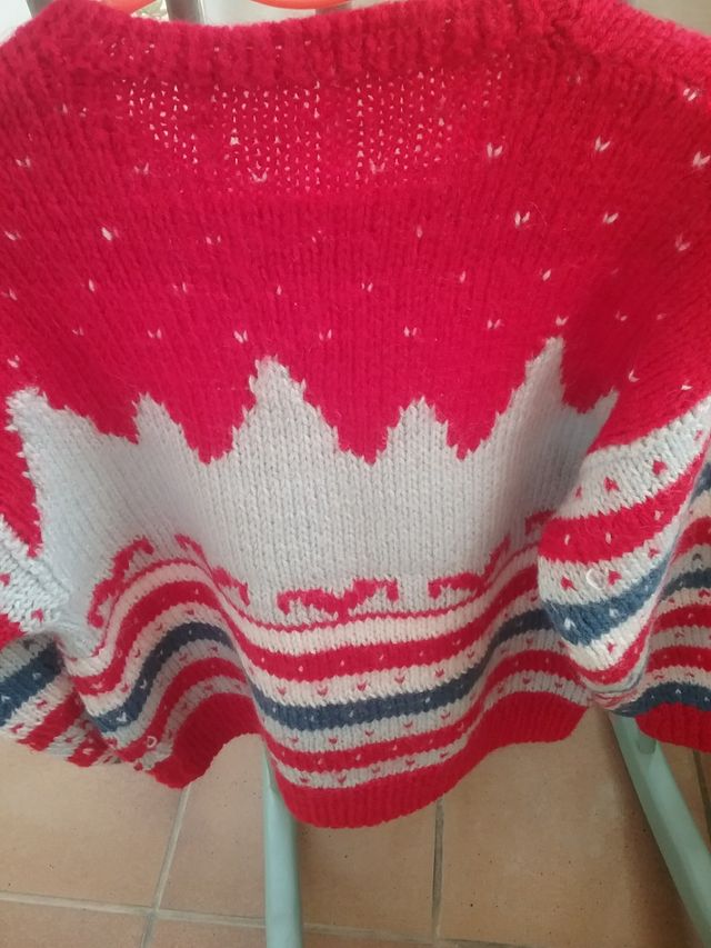 jersei navideño xs hay medida,lana hecho a mano