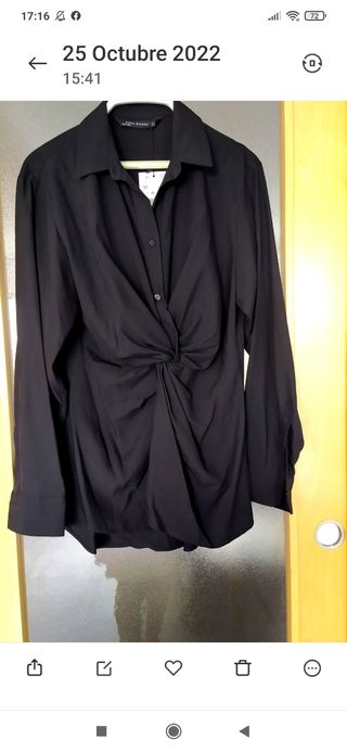 BLUSA NUDO ZARA 