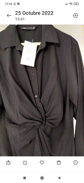 BLUSA NUDO ZARA 