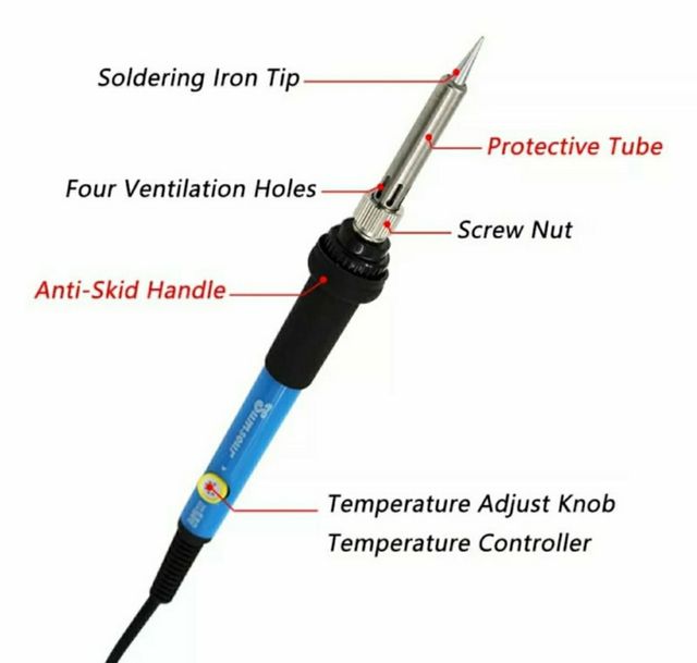 Soldador de Estaño 220v Temp Regulable NUEVO 60W
