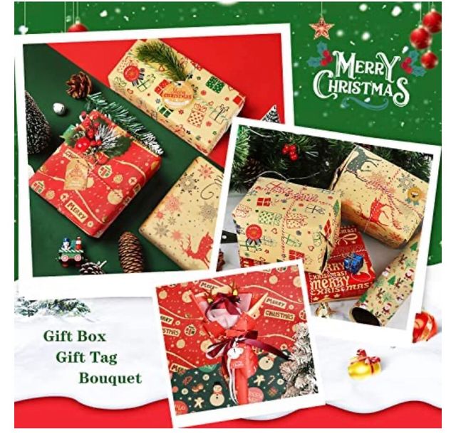 Papel Regalo Navidad 12 Hojas