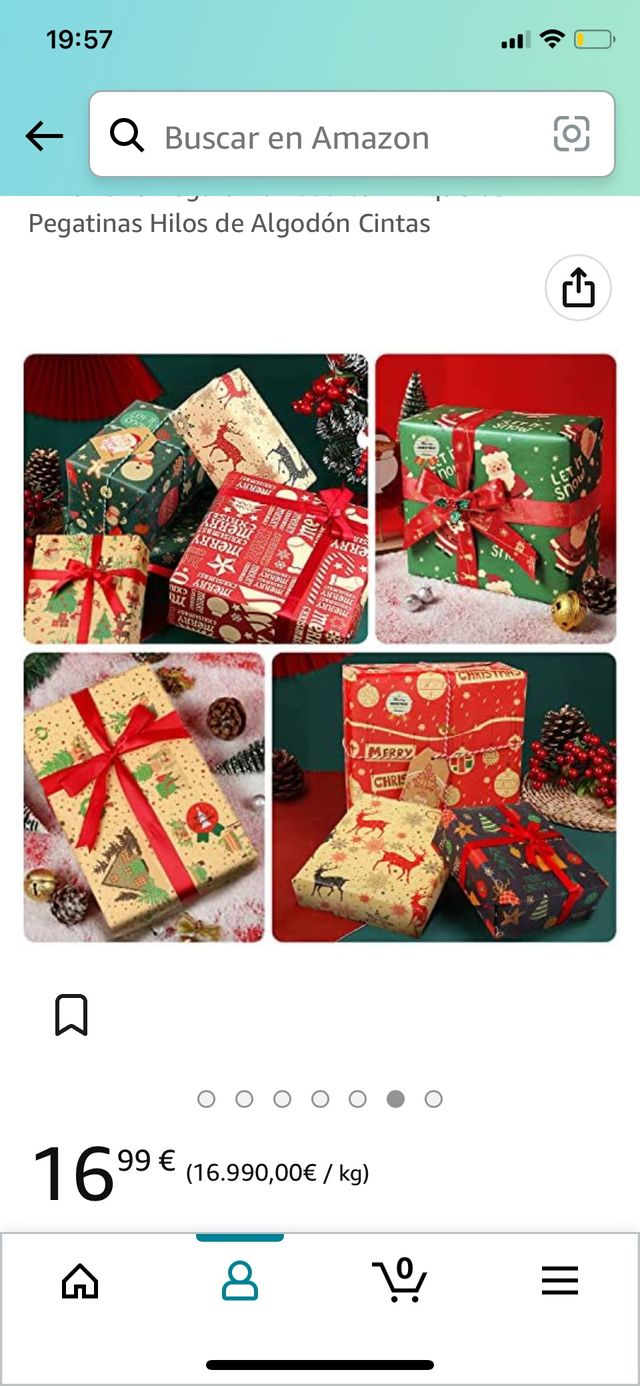 Papel Regalo Navidad 12 Hojas