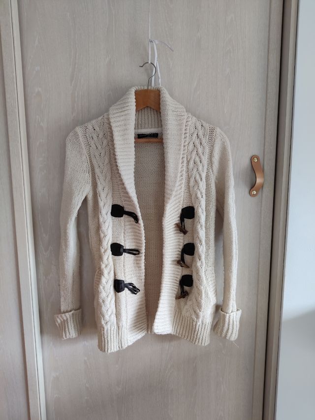 Chaqueta cardigan blanca