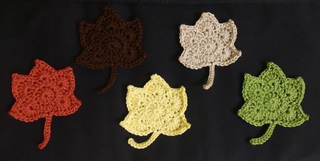 Hojas de otoño crochet