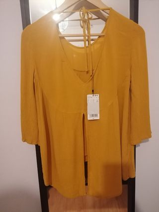 Blusa fluida Zara NUEVA S