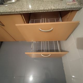 Cocina completa con vitro y campana Teca