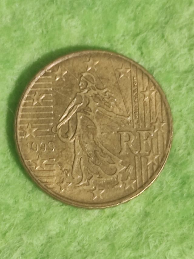 3 monedas 10 20 50 céntimos Francia 1999
