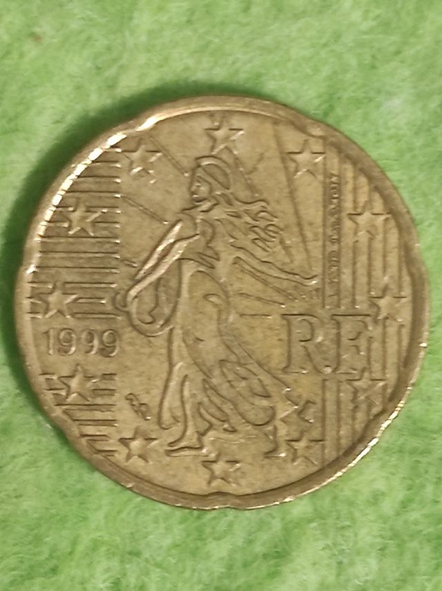 3 monedas 10 20 50 céntimos Francia 1999
