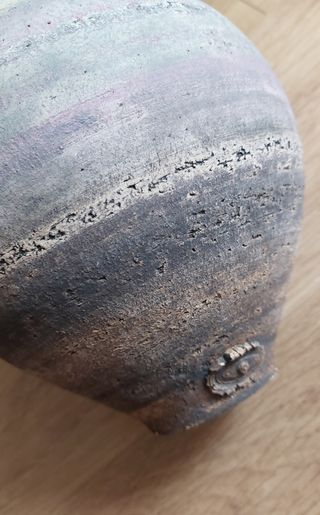Precioso jarrón ceramica artistica con sello 