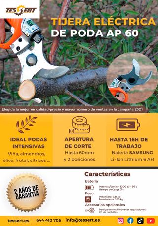 TIJERAS DE PODAR PROFESIONALES -  3 AÑOS GARANTIA