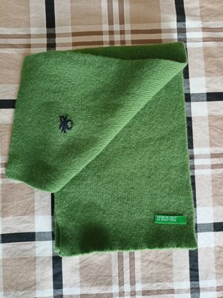 Bufanda verde niño/niña Benetton como nueva