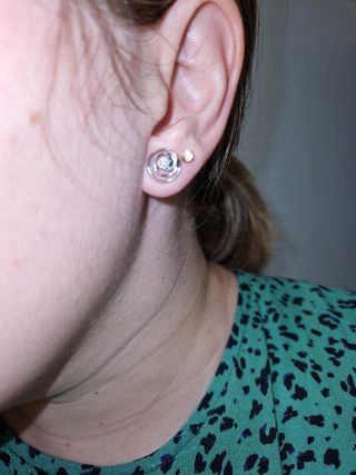 Pendientes oro blanco y diamantes