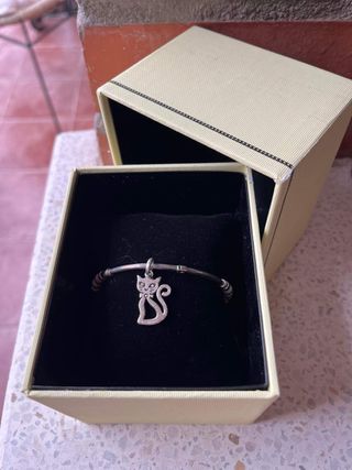 Pulsera gato plata