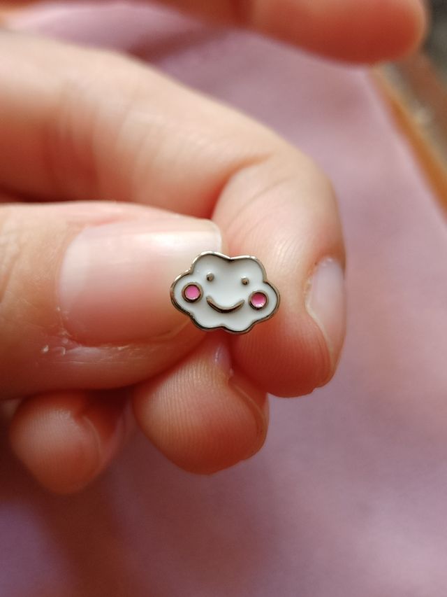 Pendientes Arcoiris y nube de plata de ley