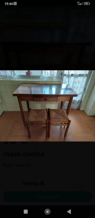Mesa de cocina y 4 taburetes