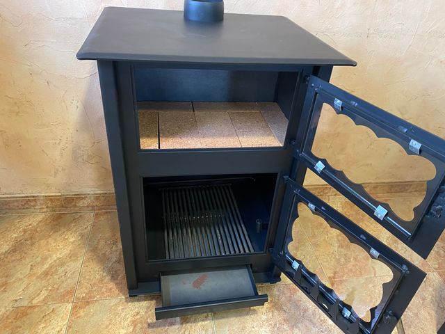 Estufa de leña con horno 88x60x53
