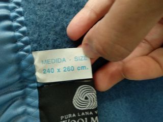Manta. pura lana virgen. oveja merina. cama de 150