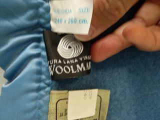 Manta. pura lana virgen. oveja merina. cama de 150