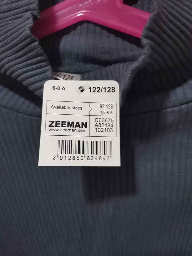 Camiseta cuello alto Zeeman 6-8años