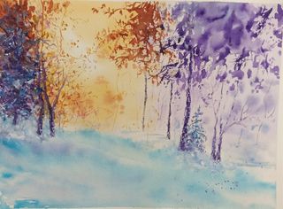 Acuarela. Pintura. Arte. Regalo 🎨 Cuadros