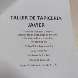 taller de tapicería