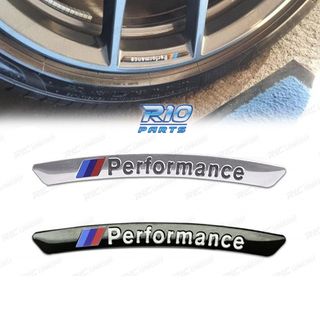 KIT 4 EMBLEMAS M PERFORMANCE CROMO PARA LLANT KE@0