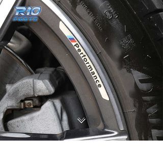 KIT 4 EMBLEMAS M PERFORMANCE CROMO PARA LLANT KE@0