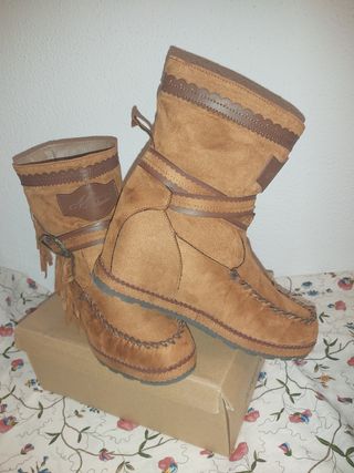 botines con cuña