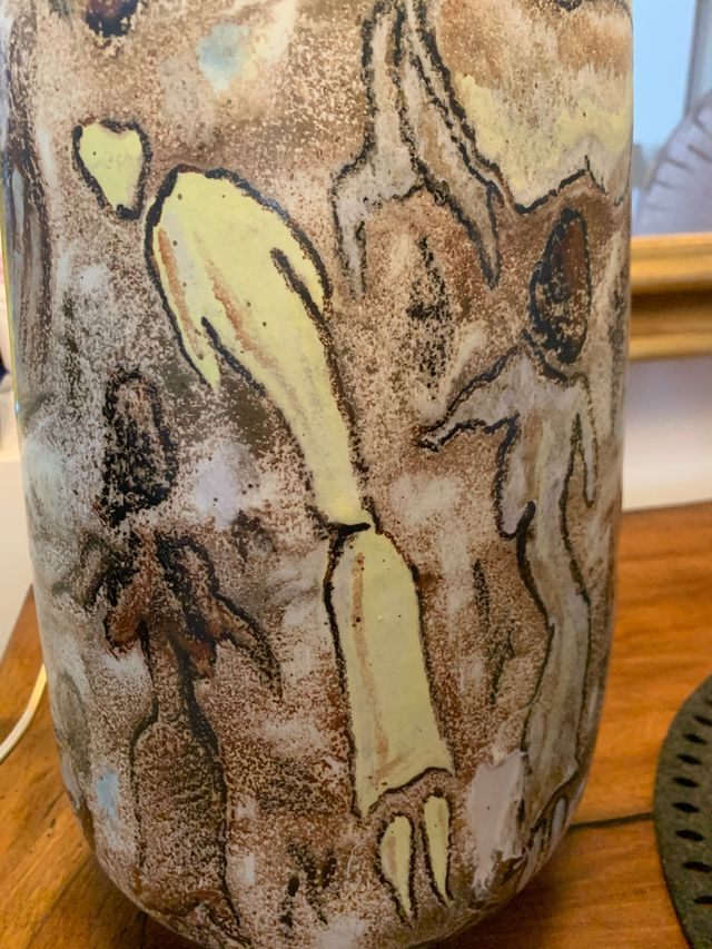 Excepcional lámpara esmaltada de CASES Manises