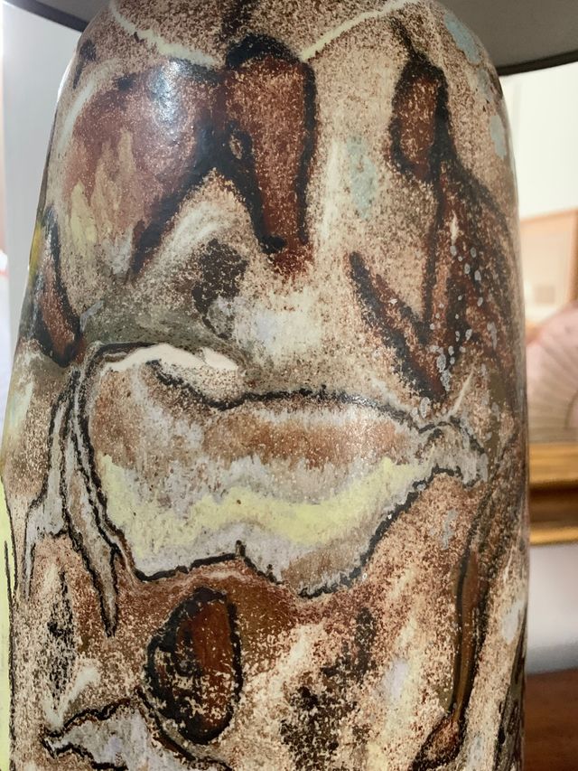 Excepcional lámpara esmaltada de CASES Manises