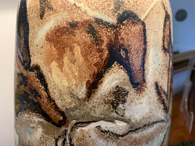 Excepcional lámpara esmaltada de CASES Manises