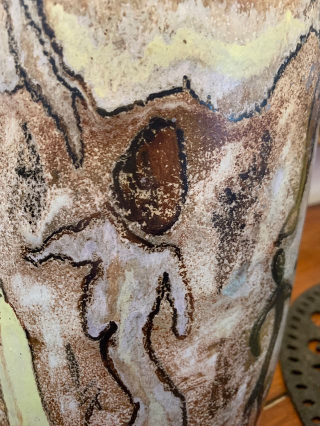 Excepcional lámpara esmaltada de CASES Manises