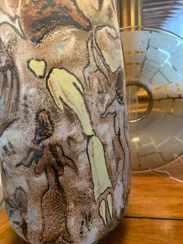 Excepcional lámpara esmaltada de CASES Manises