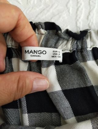 blusa cuadros Mango