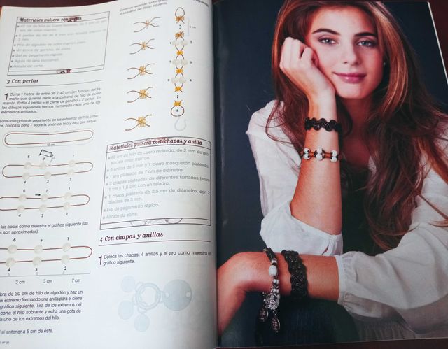 Set de tres publicaciones para crear bisutería.