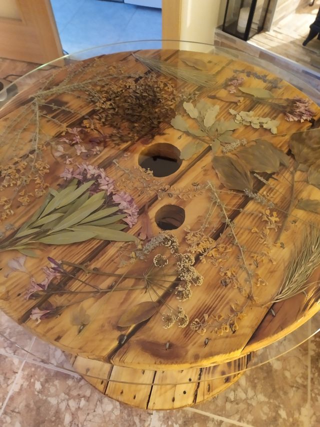 Mesa ARTESANAL de bobina de cable