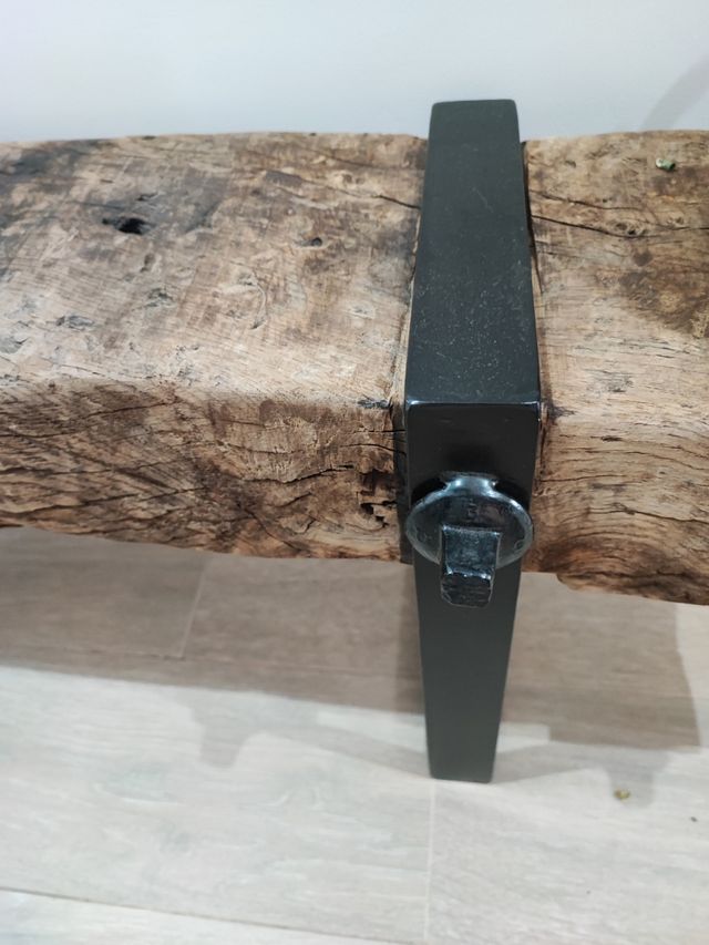 banco artesanal traviesa de tren