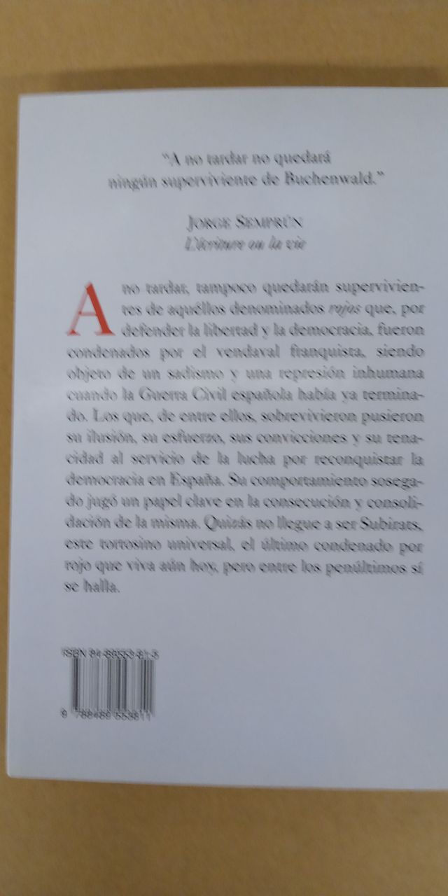LIBRO EL PENÚLTIMO CONDENADO POR ROJO