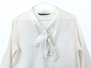 Blusa Zara Trafaluc avorio bianco sporco