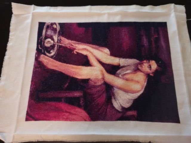 labor hecha a mano de punto de cruz Chiquita Picon