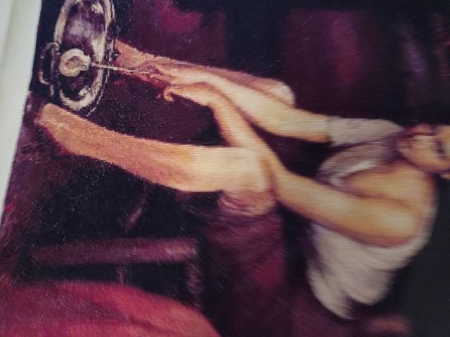 labor hecha a mano de punto de cruz Chiquita Picon