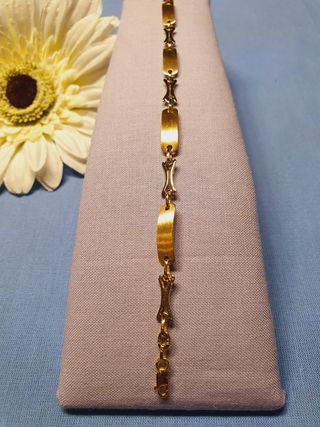 Pulsera Placas 18cm. oro 18kl 