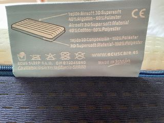 Colchón cuna Ecus care 117x57cm como nuevo