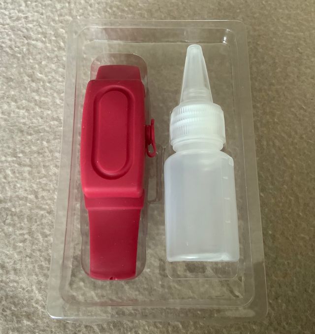 3 PULSERAS HIGIÉNICAS PARA ALCOHOL DESINFECCIÓN 