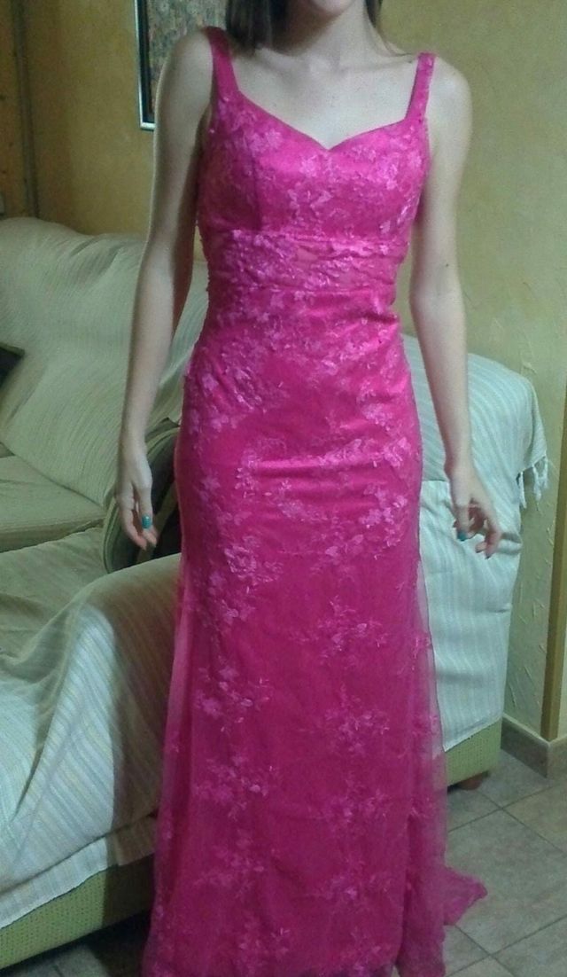 vestido ceremonia fuxia