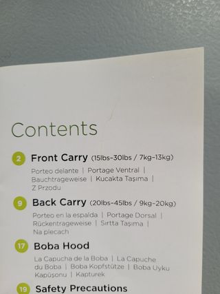 Mochila portabebé BobaAir