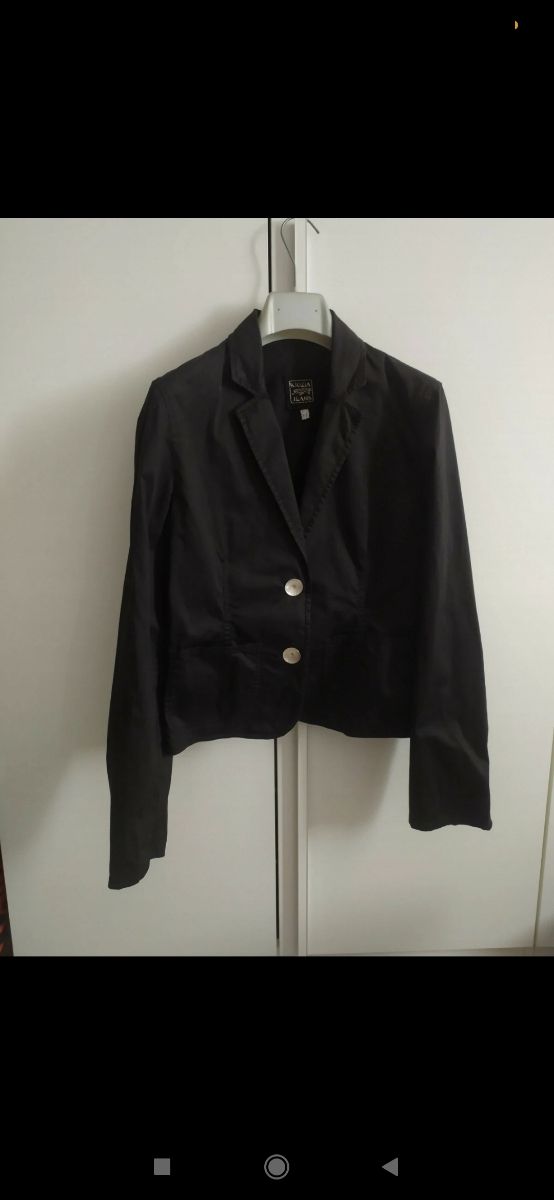 Giacca jeans nera Krizia