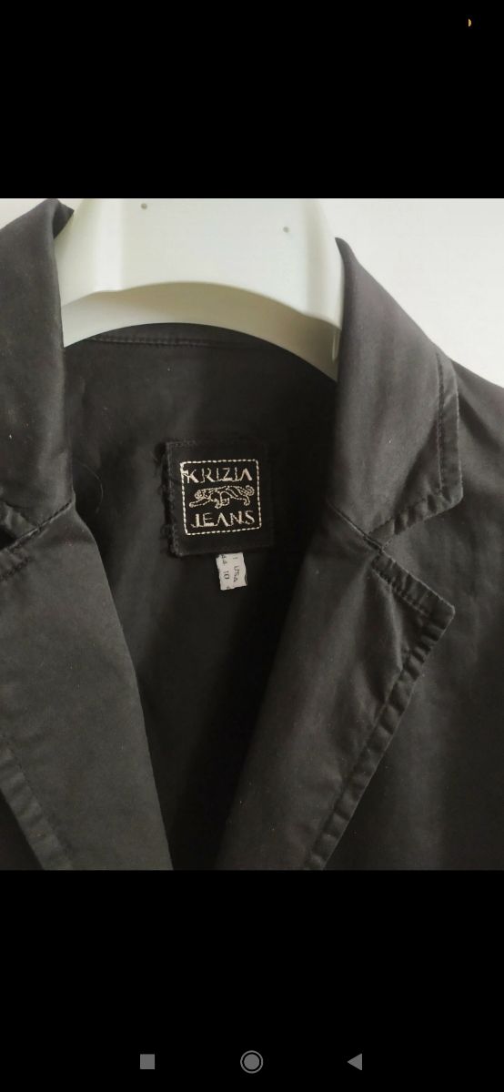 Giacca jeans nera Krizia
