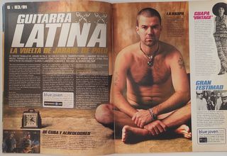 Reportaje Guitarra Latina 2 páginas Jarabe De Palo