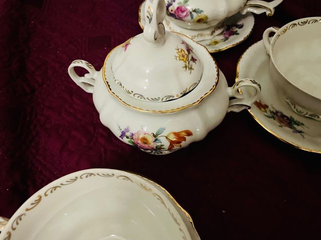 Juego de café porcelana hispánia